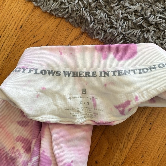 Spiritual Gangster Tie Dye Seamless Purple Leggings Size XS/S - Picture 8 of 13